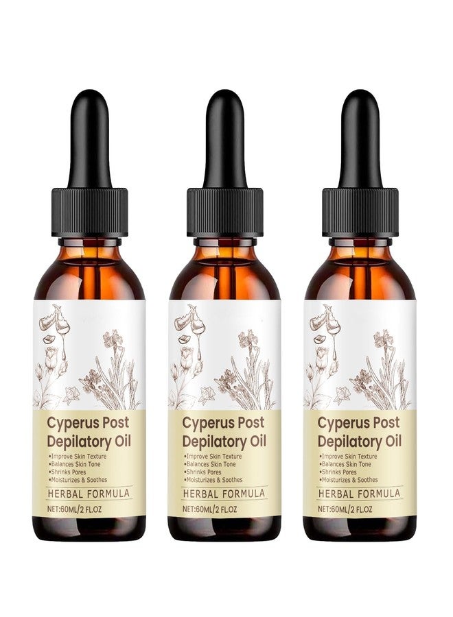 JISKG 3 Pcs Cyperus Rotundus Oil for Hair Removal, Gentle Nourishing, Soothing Smooth Delicate Skin, Hair Removal Care Essential Oil. - Image 1